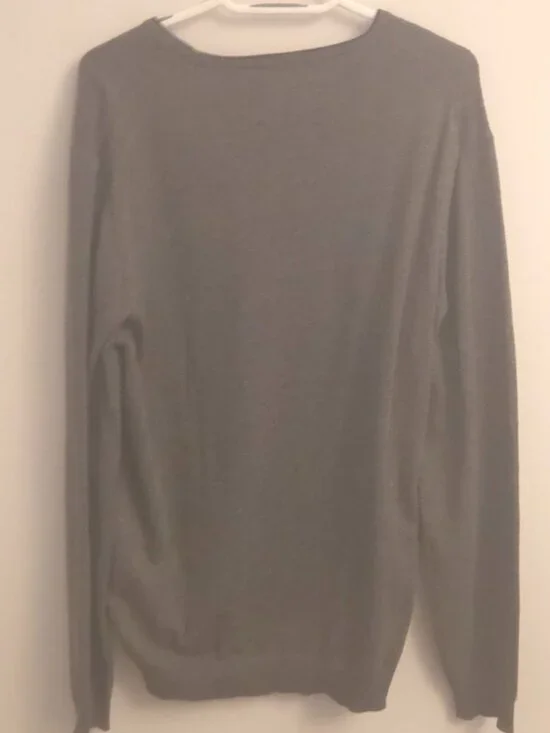 Consenso Gray Textured Crewneck Sweater Men’s XXL Lightweight Knit - Picture 3 of 8